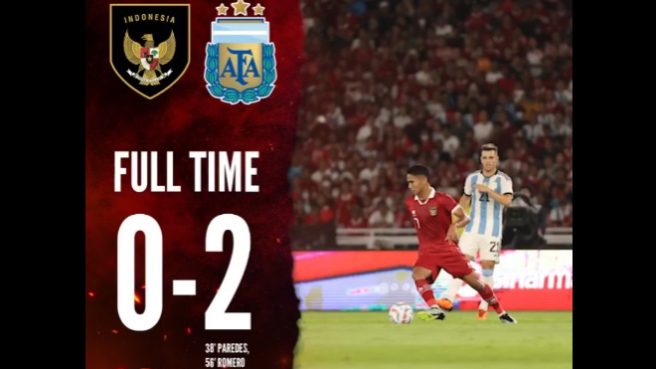 Timnas Indonesia vs Argentina (0-2)