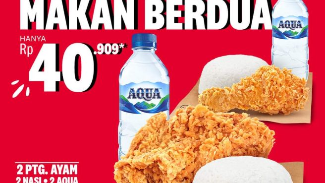 Promo KFC HEMAT makan berdua cukup 40 Ribu.