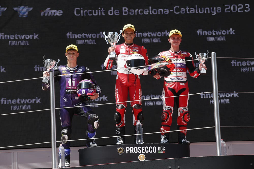 Pembalap Astra Honda Juara 1 di FIM JuniorGP Barcelona.