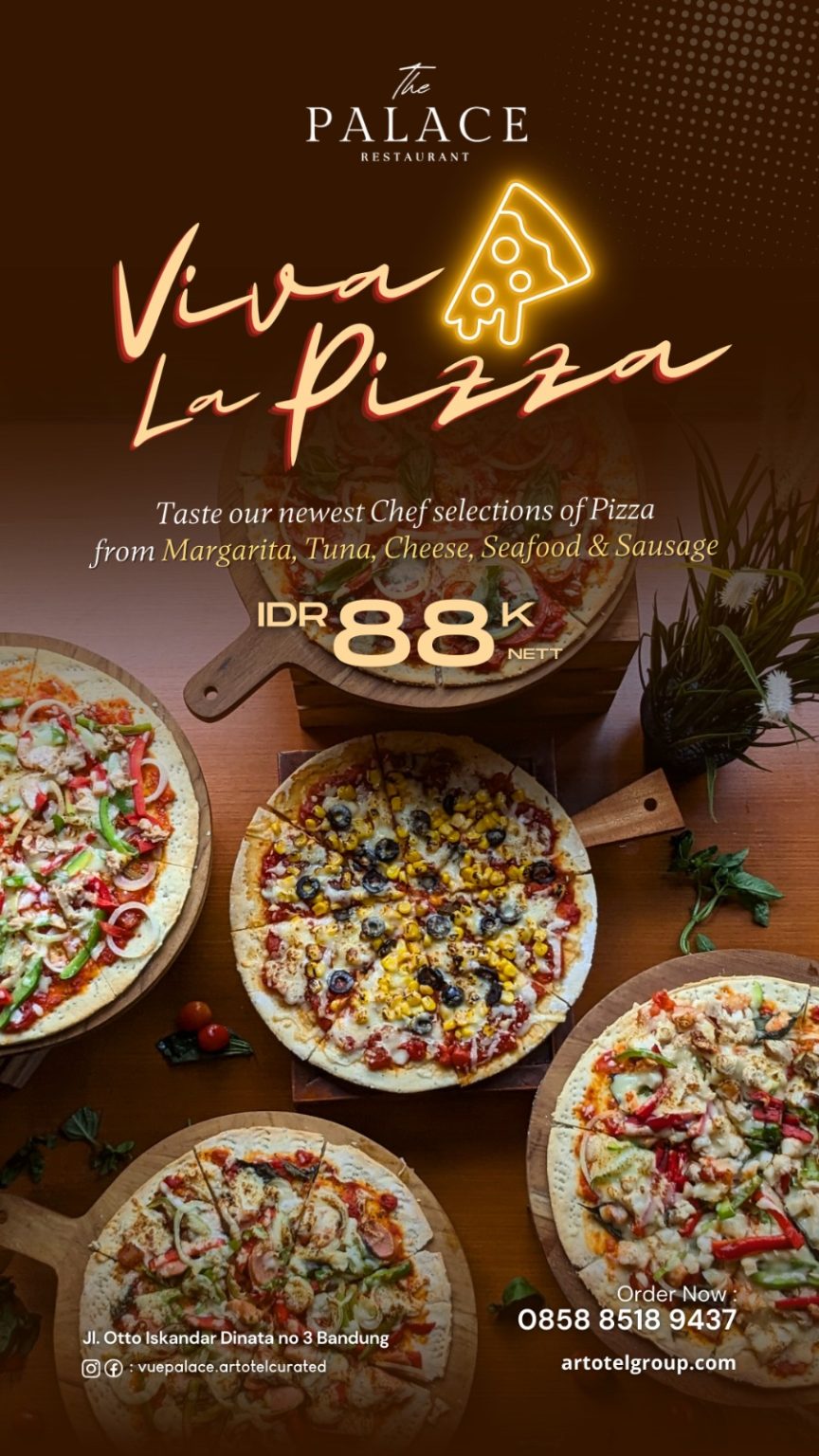 Menu baru Viva La Pizza yang disajikan oleh Vue Palace ARTOTEL Curated (dok Vue Palace).