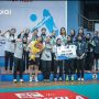 Pertandingan voli putri Indonesia VS Filipina berakhir dengan skor 3-0 menjadikan tim merah putih mendapatkan juara ke tiga pada SEA V League 2023 (@bandungbjbtandamata).