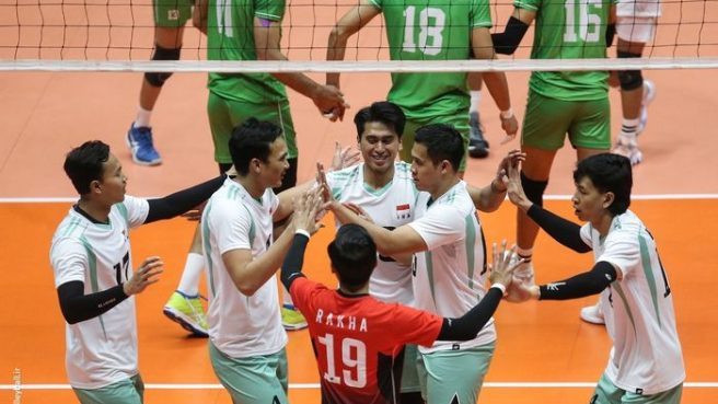 Timnas Voli Putra Indonesia kalah melawan Pakistan pada laga Voli Asia 2023 (Volleyball.ir).