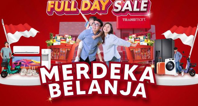 Transmart full day sale hadir kembali pada hari Selasa 15 Agustus 2023 di semua gerai Transmart di seluruh Indonesia (dok Transmart).