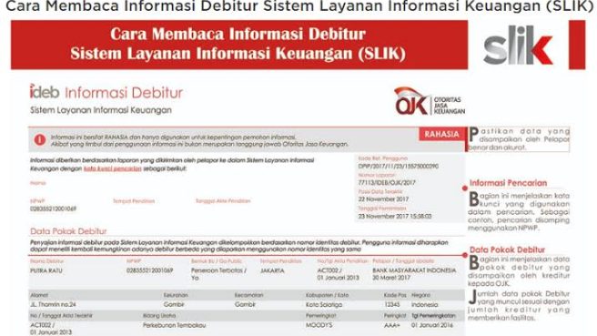 Lebih mudah untuk cek skor kredit melalui web ideb (idebku).