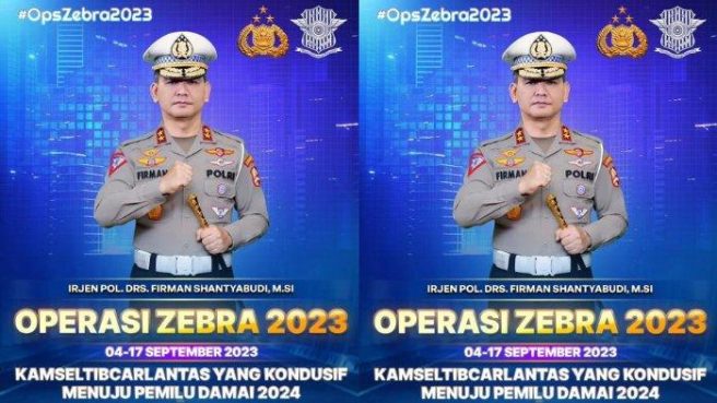 Operasi Zebra 2023 di gelar secara serentak mulai 4 September - 17 September 2023 (Instagram @ntmc_polri).