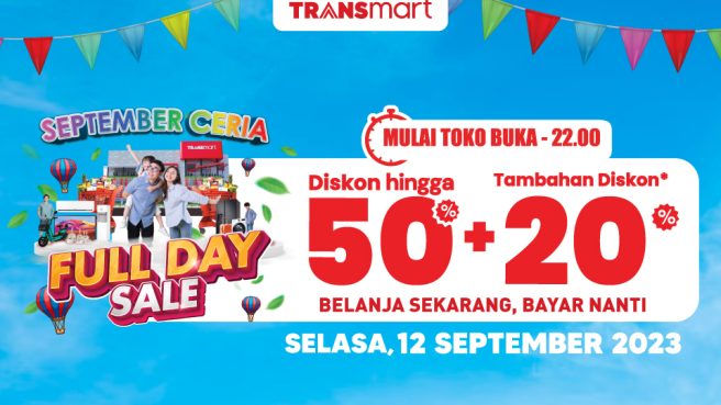 Transmart Full Day Sale dalam rangka September Ceria (bankmega.com).