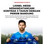 Kabar Lionel Messi tandatangan kontrak dengan persib bandung selama 3 tahun (Fcebook Jabar Saber Hoaks).