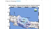 Info gempa yang terjadi di Kabupaten Sumedang di bagikan oleh BMKG (X @infobmkg).