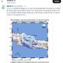 Info gempa yang terjadi di Kabupaten Sumedang di bagikan oleh BMKG (X @infobmkg).