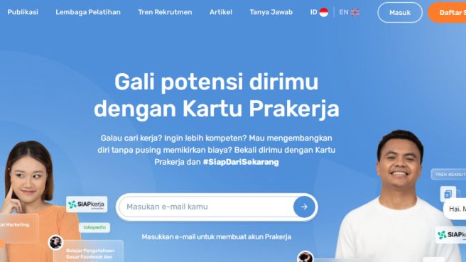 Pendaftaran Kartu Prakerja 2024 telah dibuka (prakerja.go.id).