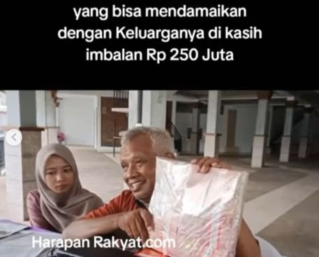 Suryana menggelar sayembara Rp 250 juta untuk siapa saja yang dapat mendamaikan dengan keluarganya (Instagram memomedsos).