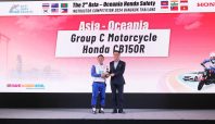 Instruktur Safety Riding Amizar Maas berhasil menjadi juara pertama pada kompetisi The 2nd Asia-Oceania Honda Safety Instructor Competition 2024 di Thailand (dok Honda).