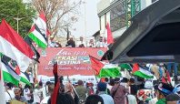 Ketua DPRD Kota Bekasi ikut dalam aksi bela Palestina (DPRD Kota Bekasi).