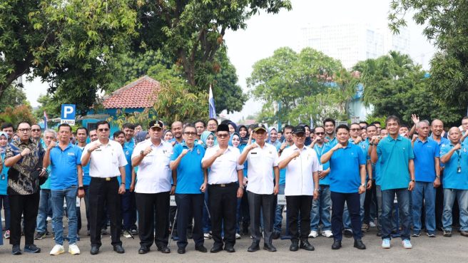 Apel di Lingkungan Kantor Perumda Tirta Patriot, Pj. Wali Kota Bekasi Beri Pengarahan (dok Kota Bekasi).