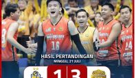 Jakarta Bhayangkara Presisi lolos jadi juara pada Grand Final Proliga 2024 dengan skor akhir 1-3 (Instagram Moji).