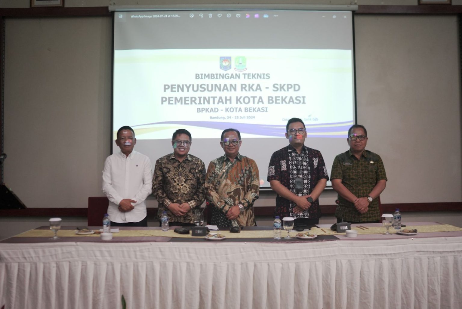 Pj Wali Kota Bekasi Buka Bimtek Penyusunan Rencana Kerja Anggaran (dok Kota Bekasi).