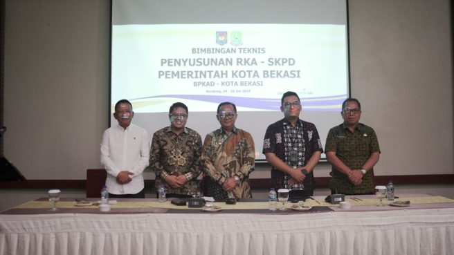 Pj Wali Kota Bekasi Buka Bimtek Penyusunan Rencana Kerja Anggaran (dok Kota Bekasi).