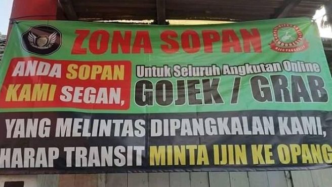 Permasalahan zona merah ojol masih banyak di beberapa wilayah di Kota Bandung (FB Gojek Bandung Community).