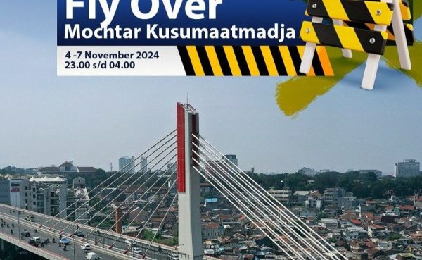 Flyover Mochtar Kusumaarmadja ditutp selama 4 hari (Instagram @BBPJNDKIJakarta-Jawa Barat).