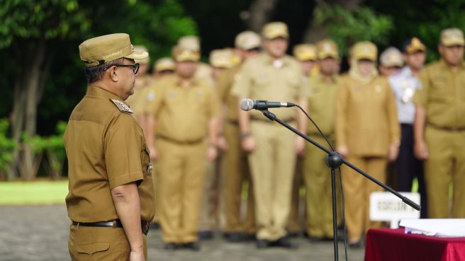 Apel Senin Pagi, Pj. Wali Kota Bekasi Berikan Apresiasi Bagi Calon PPPK dengan Nilai Ujikom Tertinggi (dok Pemkot Bekasi).