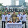 Pemain Persib Bandung himbau untuk tetap tertib dalam konvoi kemenangan Minggu (25-5) (dok Humas Kota Bandung).