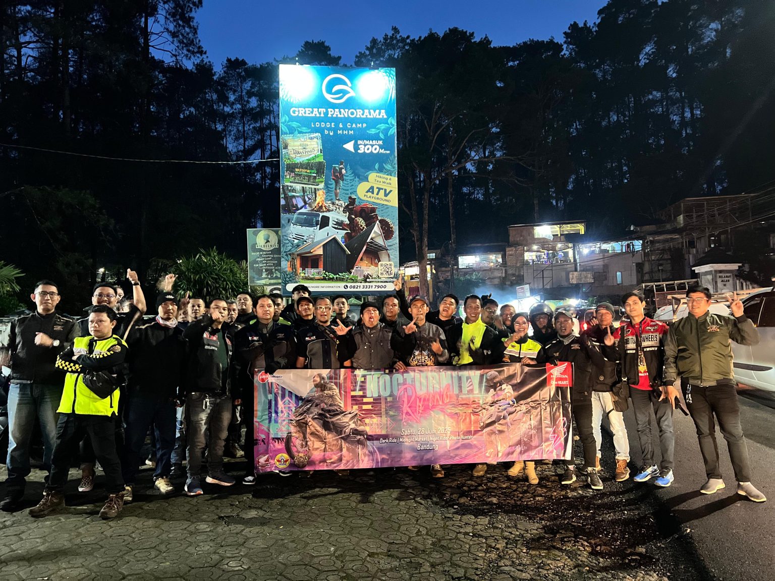 Nocturnity Riding Warnai Malam Bandung Bersama HPCI Korwil Jabar (dok Honda).