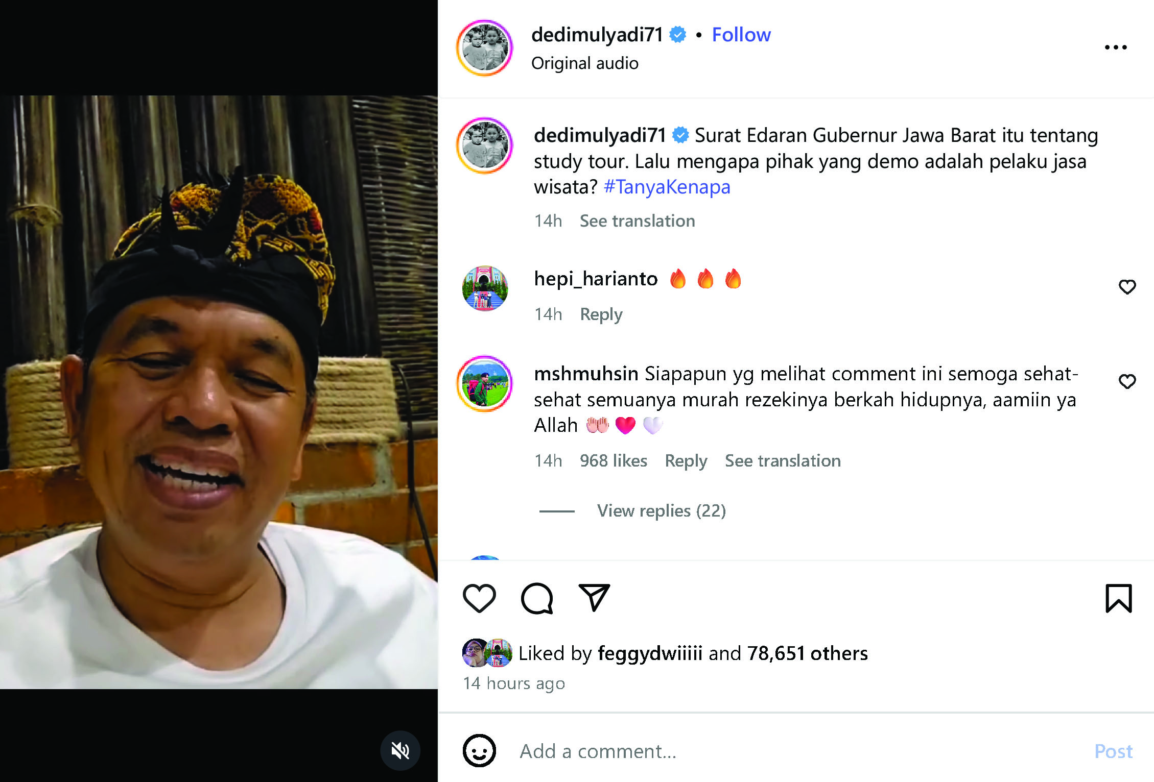 Instagram Dedi Mulyadi