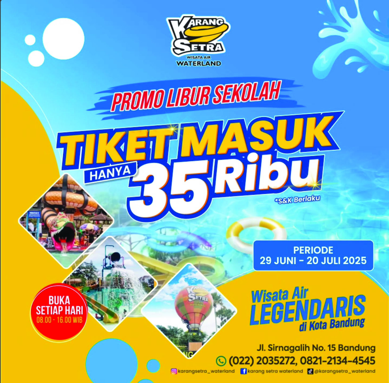 Instagram @karangsetra_waterland