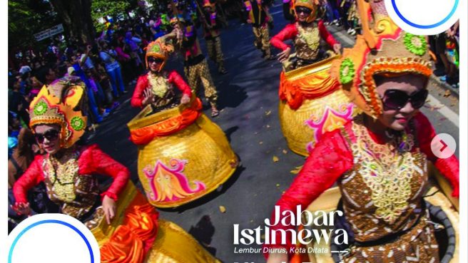 Kirab budaya memeriahkan HUT RI ke-80 digelar Selasa 19 Agustus 2025 (Instagram Humas Jabar).