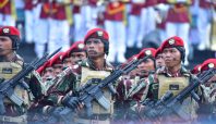HUT TNI ke-80 di kawasan Monas Jakarta Pusat (TNI AD).