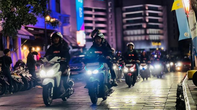Semangat Kebersamaan Warnai Nocturnity Riding di Kota Bandung (dok Honda).
