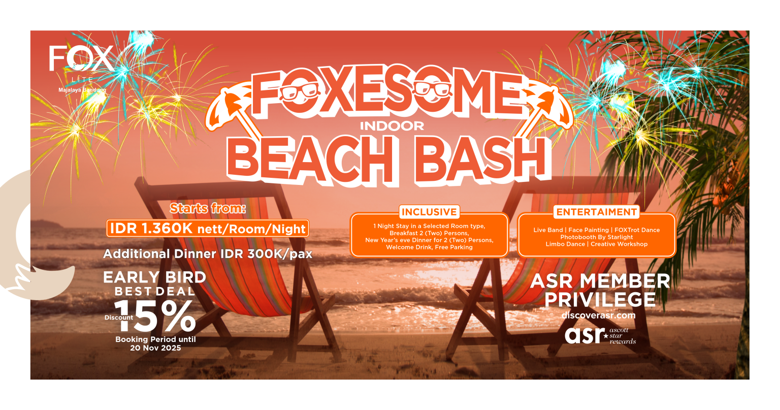 “FOXESOME BEACH BASH” – Rayakan Tahun Baru dengan Nuansa Pantai di FOX LITE Hotel Majalaya (dok).