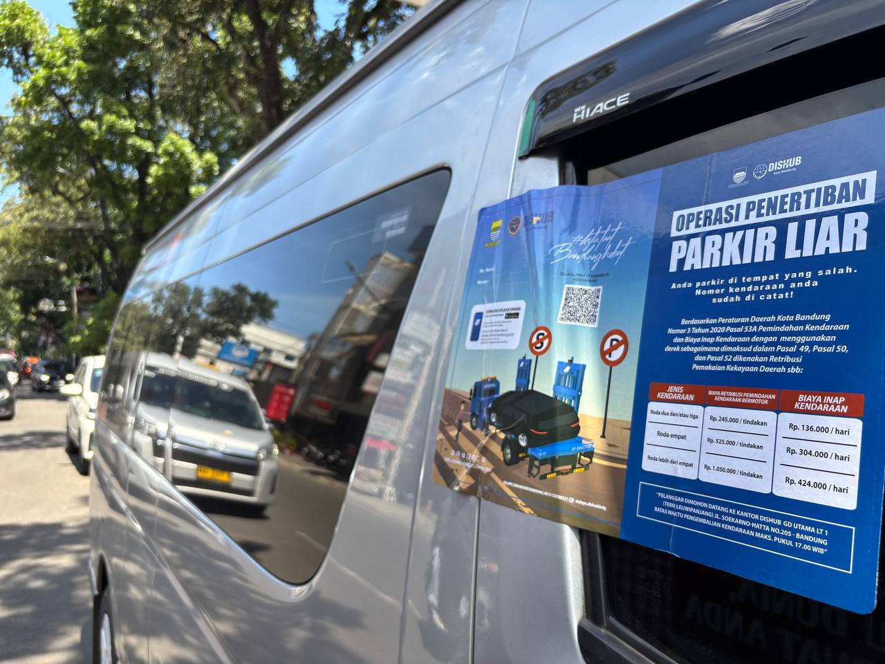 Penertiban Parkir Liar selama libur Nataru 2026 (Humas Kota Bandung).