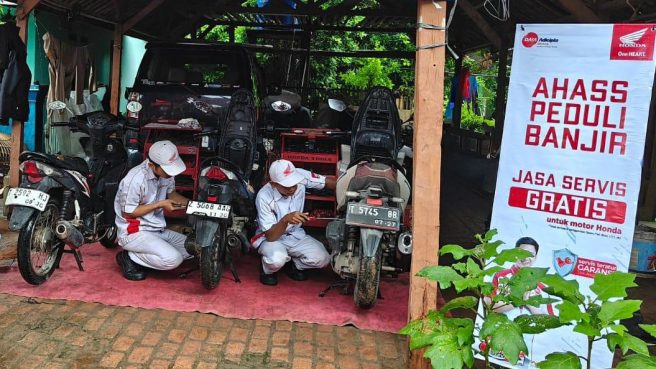 AHASS Gelar Servis Gratis untuk Korban Banjir di Bekasi dan Karawang (dok Honda).