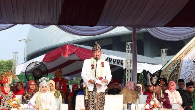 Ribuan Warga Tumpah Ruah Saksikan Parade Budaya Nusantara (dok).