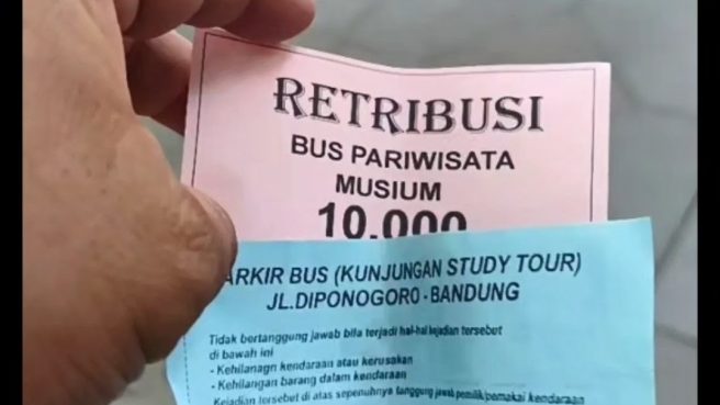 Tarif Parkir Rp65 Ribu di Diponegoro Kota Bandung (dok).